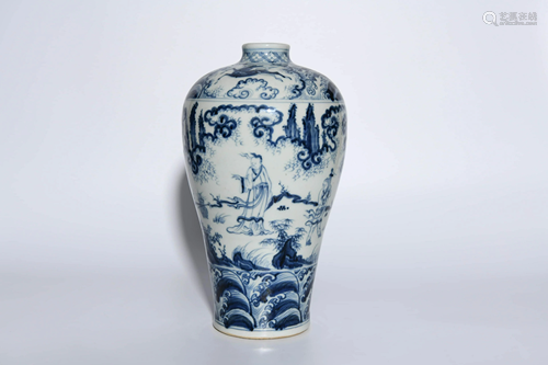 A Famille Rose Figures Porcelain Lantern-shaped Vase