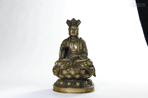 A Bronze Statue of Ksitigarbha Bodhisattva