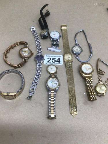 VINTAGE LADIES WATCHES, CITIZEN AUTOMATIC, SEIKO, CORVETTE, HUMA, CERTINA, SILVANA, BULER, ROTARY,