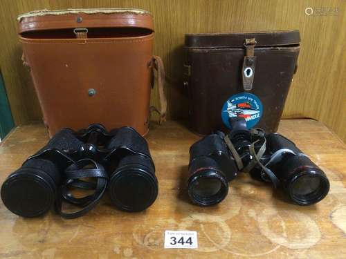 TWO PAIRS OF BINOCULARS, ROSS AND ZENITH