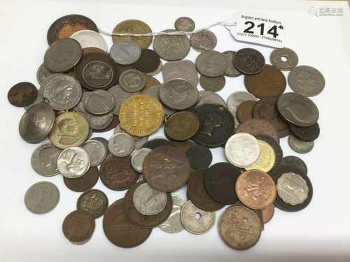 A QUANTITY OF USED COINAGE AND MEDALLIONS (SILVER CONTENT)