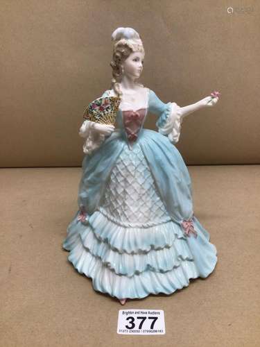 A COALPORT PORCELAIN FIGURINE MARIE ANTOINETTE FEMMES FATALES COLLECTION 22CM