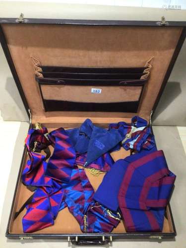 A CASED COLLECTION OF MASONIC REGALIA