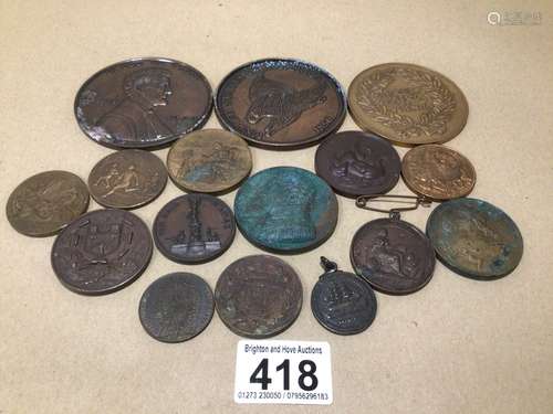 A QUANTITY OF CONTINENTAL COINS AND MEDALLIONS