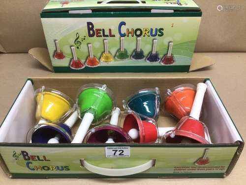 TWO BOXED BELL CHORUS MUSICAL IMPLEMENTS