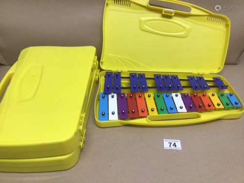 THREE TOY XYLOPHONES (METALLOPHONE)