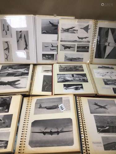 SEVEN ALBUMS OF AIRCRAFT, PHOTOGRAPHS AND TECHNICAL DRAWINGS AND MORE