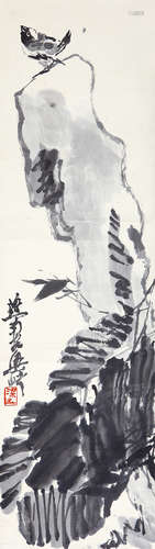 梁崎（1909-1996）  花鸟 设色纸本 镜心