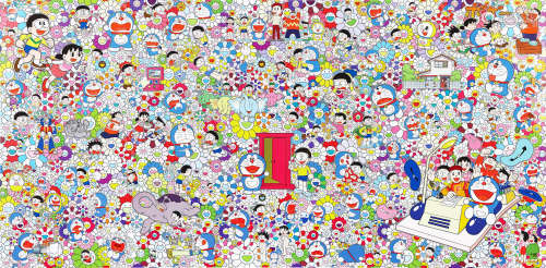 藤子．F．不二雄 村上隆 2017 年作 我们一起这样岂不美好  AREN'T WE HAPPY TOGETHER LIKE THIS?, FUJIKO F. FUJIO AND TAKASHI MURAKAMI, 2017