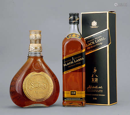 Johnnie Walker Black Label Aged 12 Years & Swing Blended Scotch Whisky