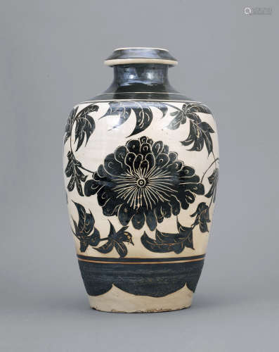 宋 磁州牡丹紋瓶 來源:多倫多博物館舊藏