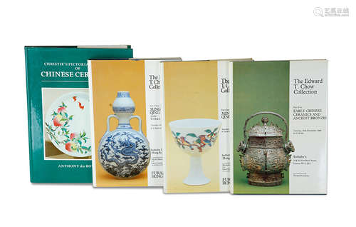 香港蘇富比1980-1981年 仇焱之中國藝術品專場拍賣圖錄、Christie's Pictorial History of Chinese Ceramics 共四本