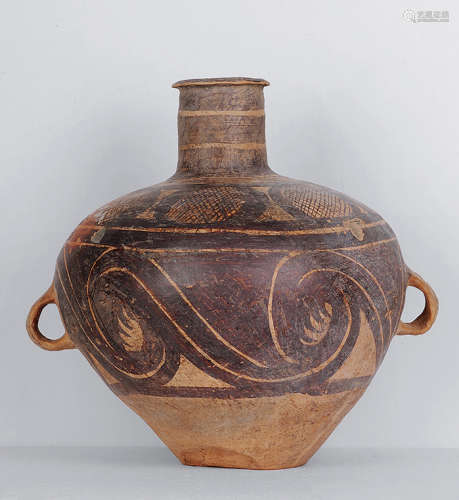 仰韶文化 彩陶海水紋罐