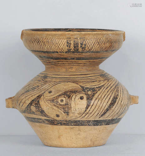 仰韶文化 彩陶幾何紋盤口罐