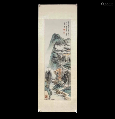 A PAINTING OF MOUNTAIN LANDSCAPE, CHANG DAI-CHIEN