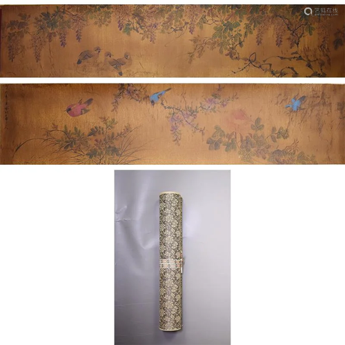 HANDSCROLL PAINTING OF BIRD & FLOWER, XU SHICHANG