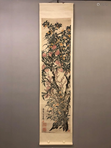 A PAINTING OF FRUIT AND FLOWER, WU FUZHI