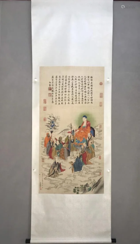 A PAINTING OF BUDDHISM FIGURES, YAO WENHAN