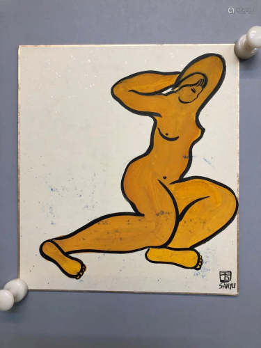 A PAINTING OF A NUDE LADY, SANYU
