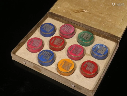 10 Chinese Color Ink Set