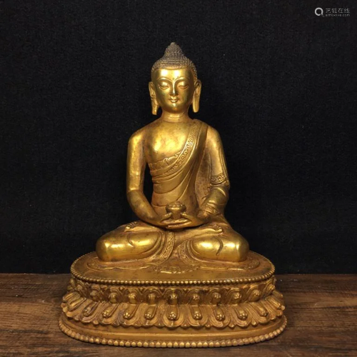 Chinese Gilt Bronze Buddha