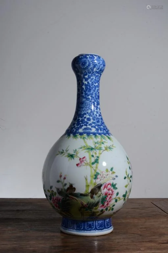 Chinese Famille Rose Porcelain Vase,Mark