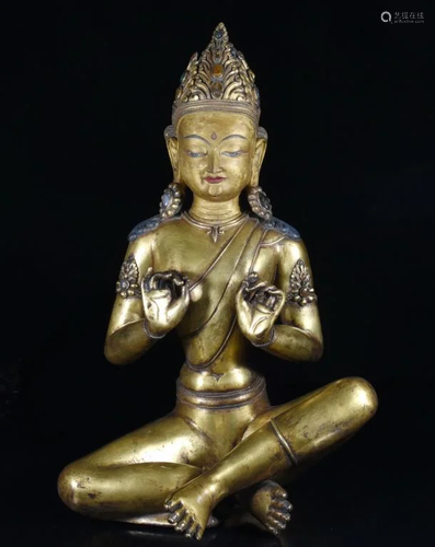 Chinese Gilt Bronze Buddha