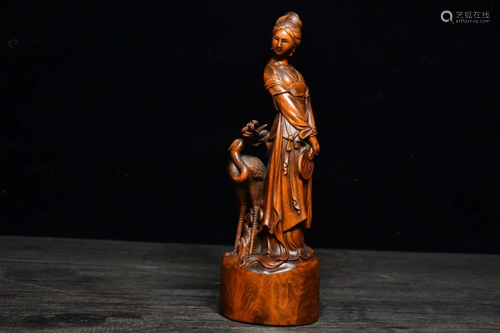 Chinese Huangyang Wood Carved Figural