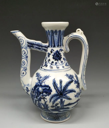 Chinese Blue and White Porcelain Ewer