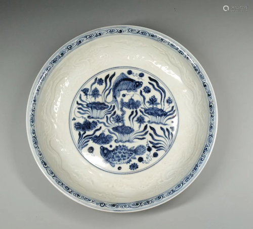 Chinese Blue and White Porcelain Plate