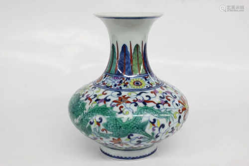 Chinese Doucai Porceilain Vase,Mark