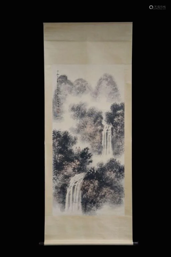 Chinese Ink Color Landscape Painting