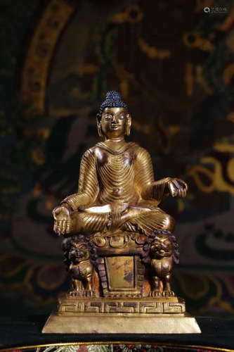 Chinese Gilt Bronze Buddha