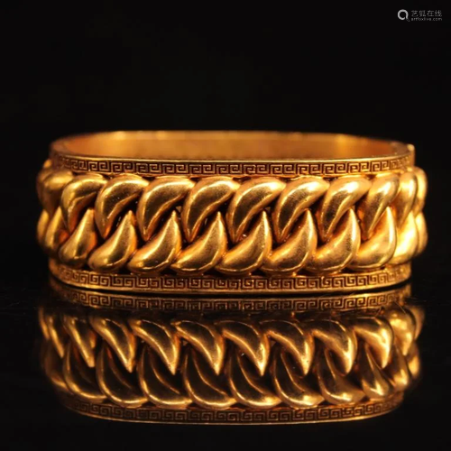 Chinese Gilt Bronze Bracelet