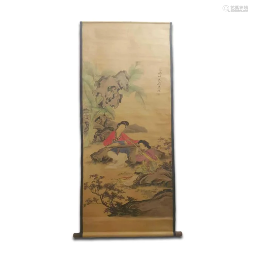 Chinese Ink and Color Scroll