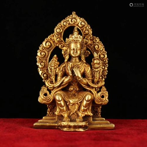 Chinese Gilt Bronze Buddha