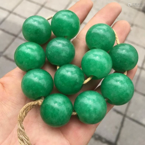 Chinese Green Beads Bracelet