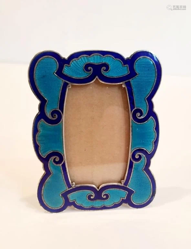 Russian Silver Enamel Picture Frame