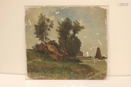 Signed &Date1873, Oil Painting on Canvas