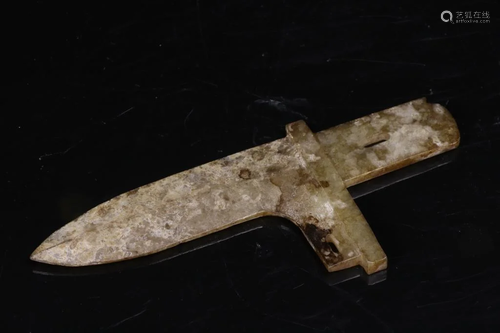 Chinese Jade Carved Ge Weapon