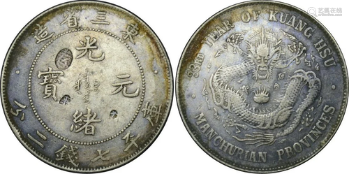 China silver coin: Qing Guangxu East 3 provinces