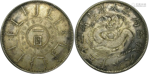 China silver coin: Qing Guangxu Fengtian made