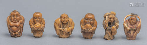 Group of Japanese Taisho Period Vegetable-Ivory Netsukes