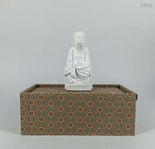 Chinese White Glazed Dehua Type Porcelain Figure