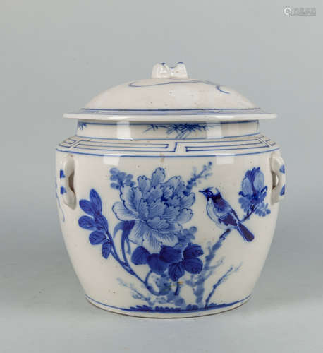 Japanese Blue White Porcelain Jar