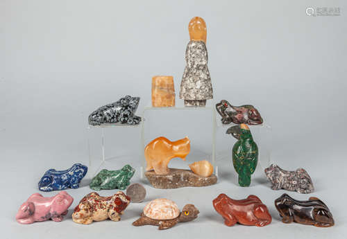 Group of Gem Stone Figures