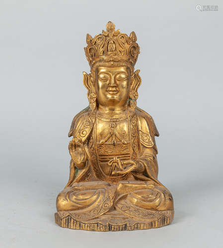 Chinese Gilt Bronze Buddha