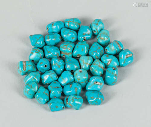 Set Fine AZ Turquoise Type Stone Beads