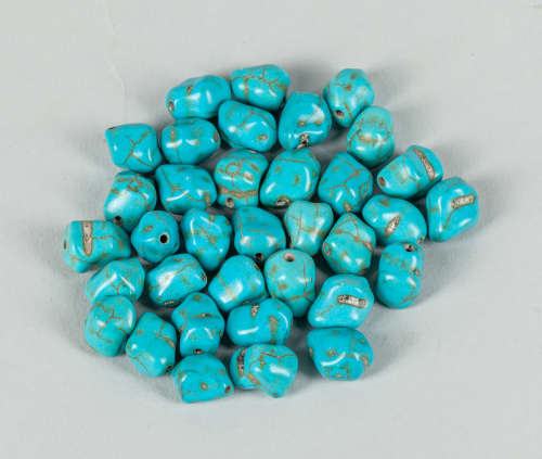Set Fine AZ Turquoise Type Stone Beads