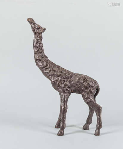 Art Deco Bronze Sculpture of Giraffe